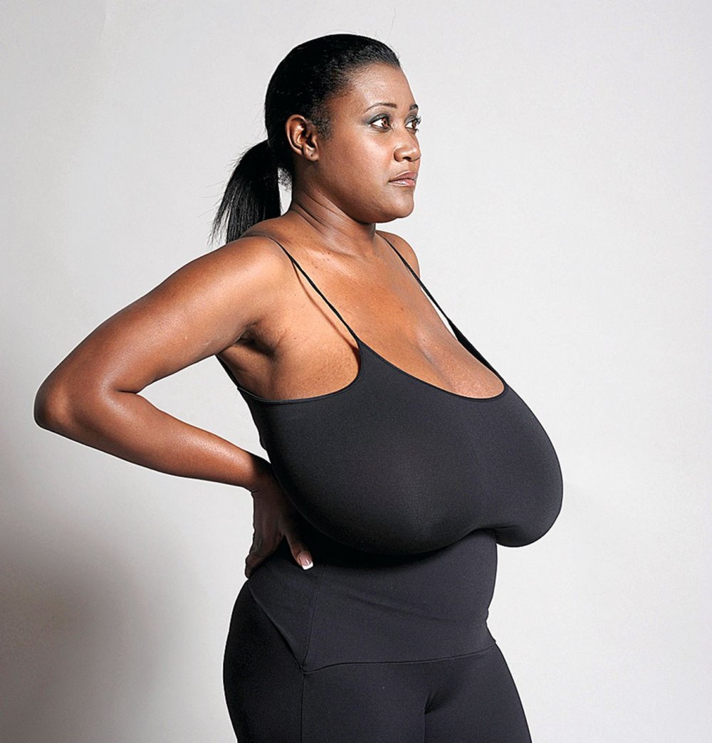 Fat ebony breast