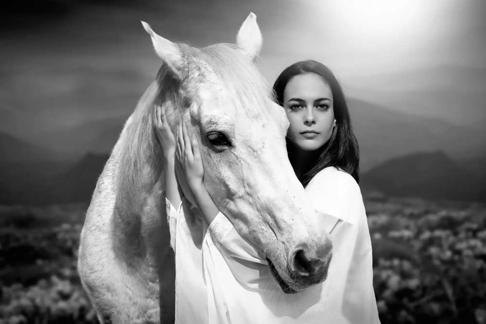 Анджелина Джоли фотосессия с лошадью