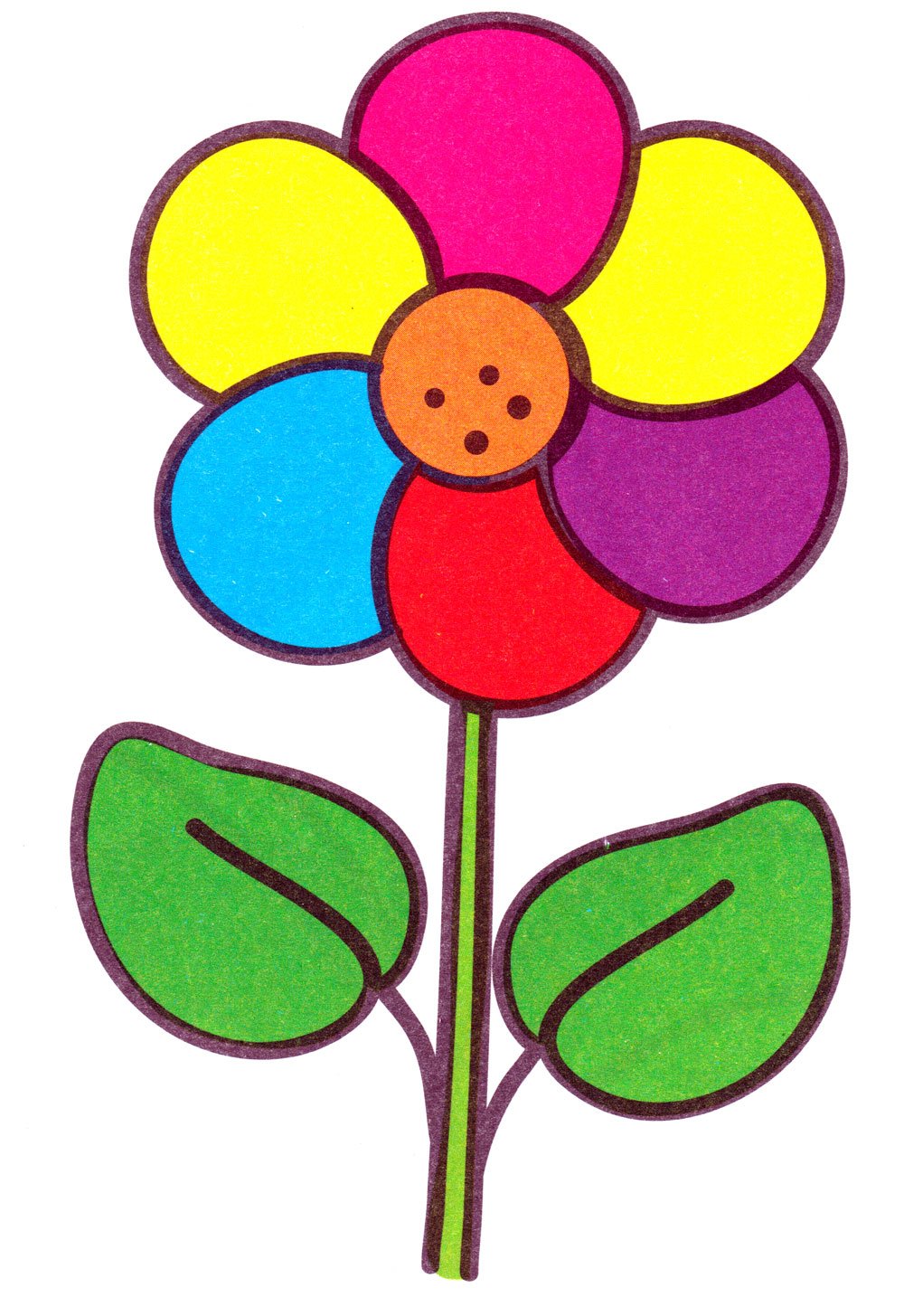 Несложные детские цветочки
