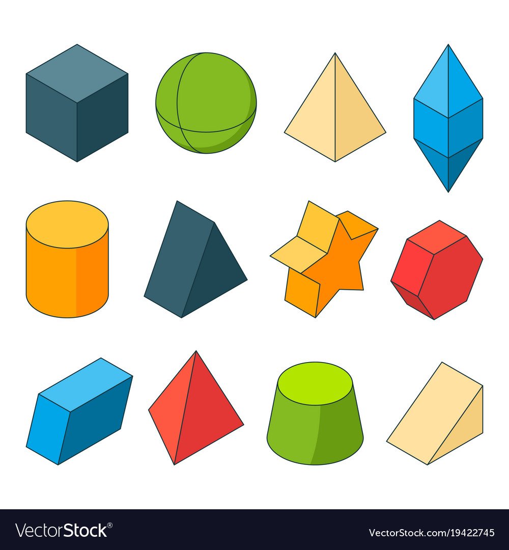 Объемные геометрические формы для детей
