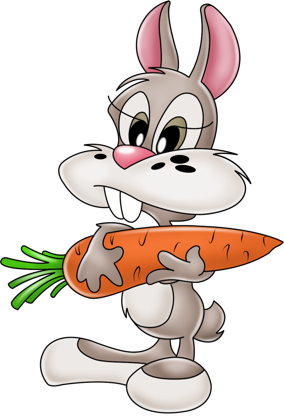 Заяц с морковью вектор