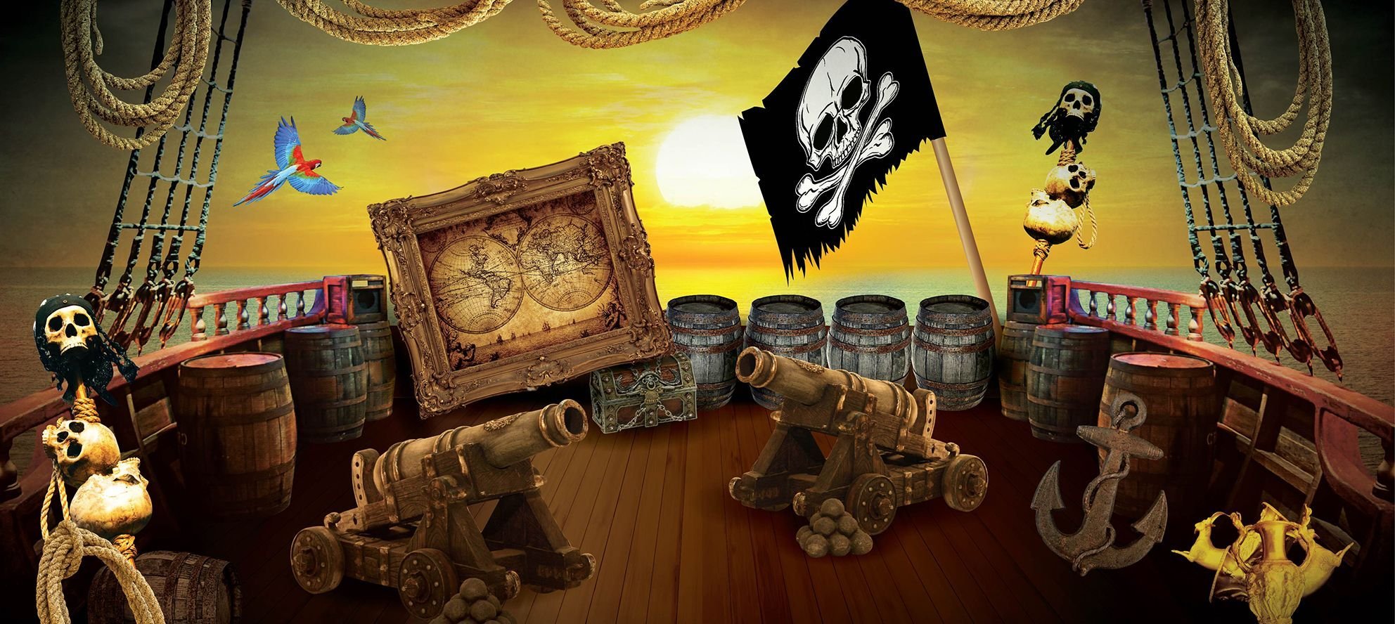Приключенческая тематика. Остров сокровищ Treasure Island. Пиратская тематика. Пиратский корабль. Пиратская фотозона.
