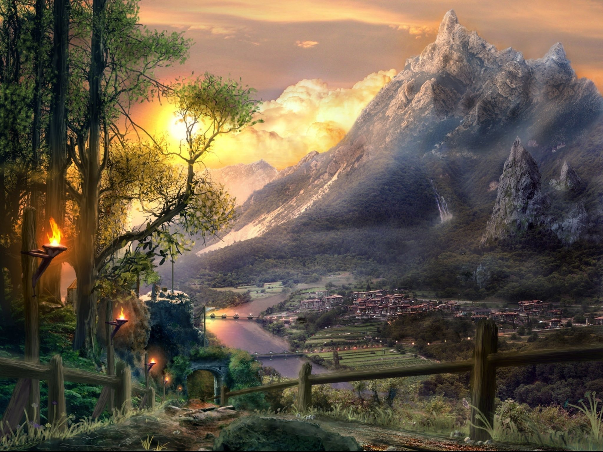 Fantasy world 3. Фантастические пейзажи. Сказочная природа. Волшебный пейзаж. Фэнтези пейзажи.