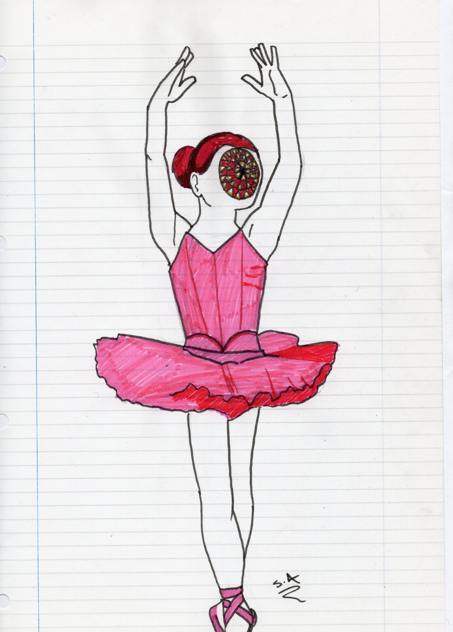Балерина срисовка для детей