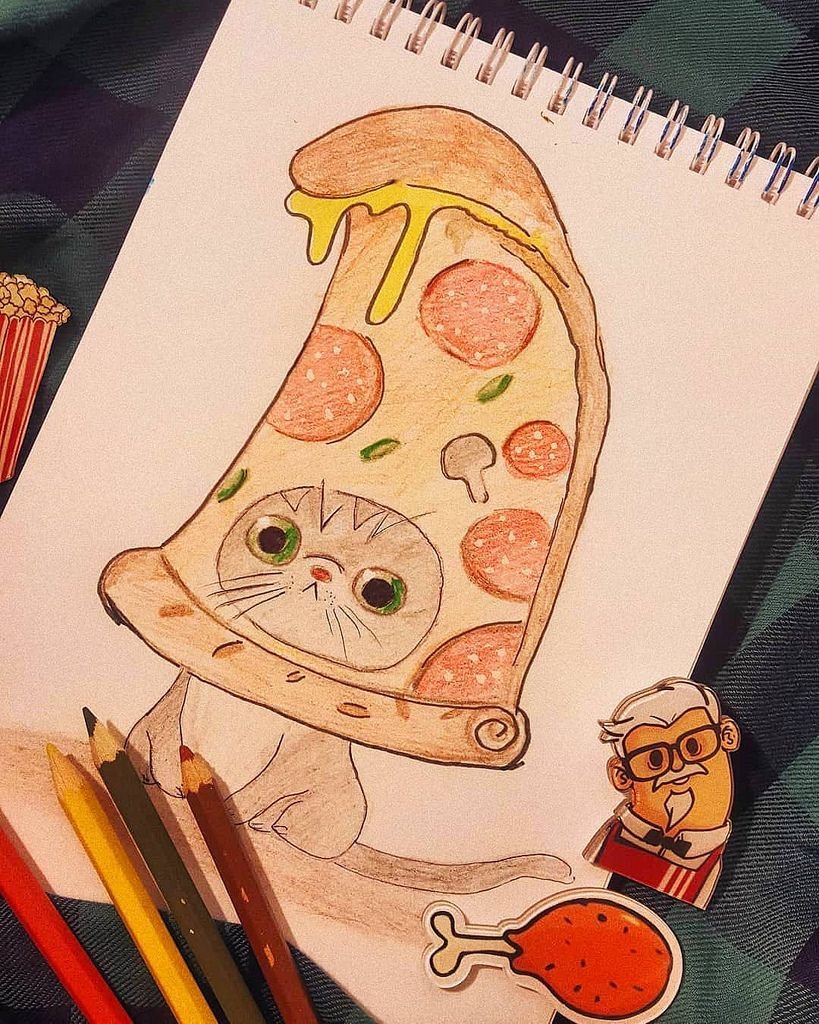 Картинки для срисовки пицца