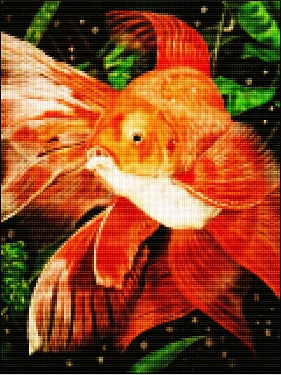 Алмазная мозаика Золотая рыбка