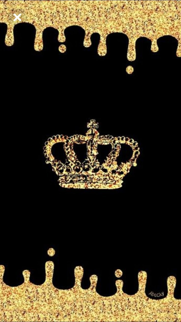 Корона на золотом фоне