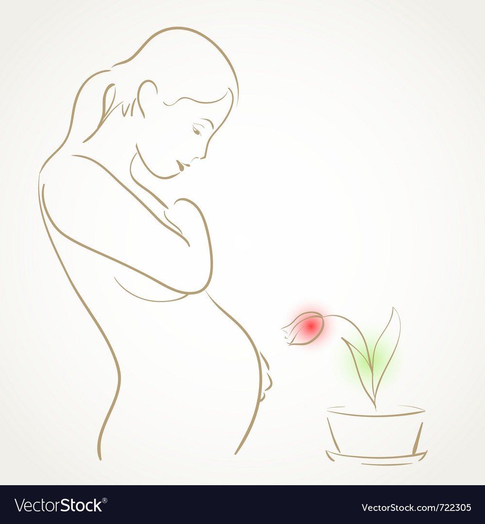 Эскиз беременной женщины