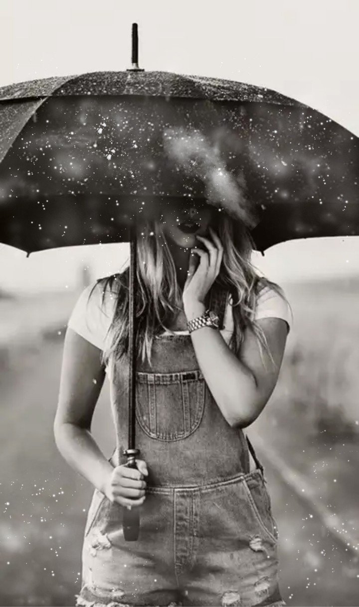 Девушка зонт дождь