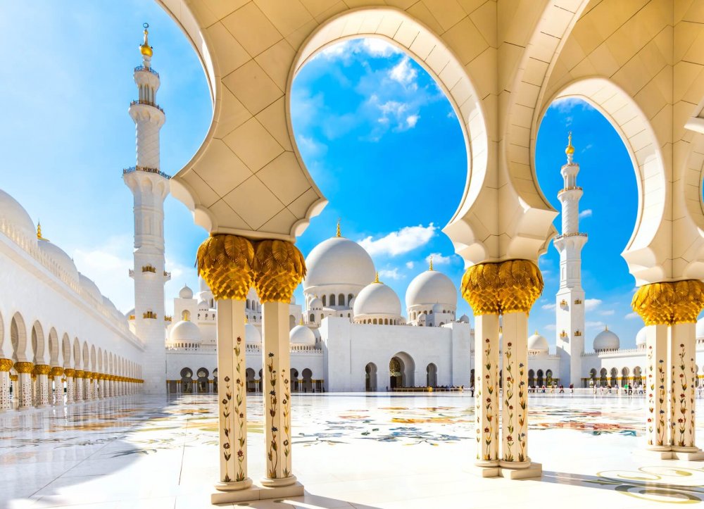 Мечеть шейха Зайда Абу-Даби рассвет
