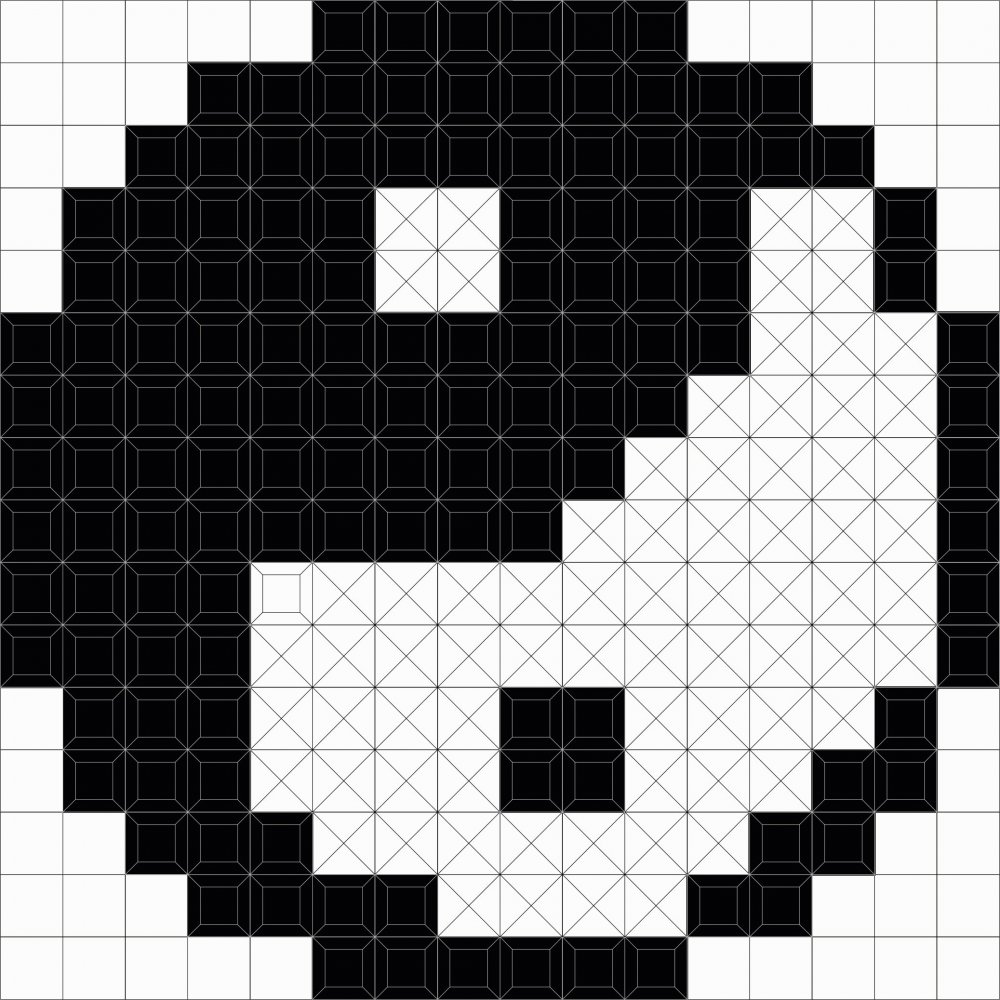 Пиксели черно белые