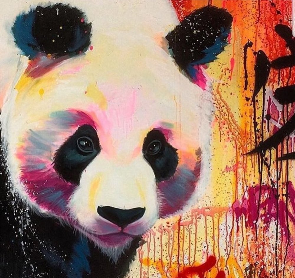 Панда живопись