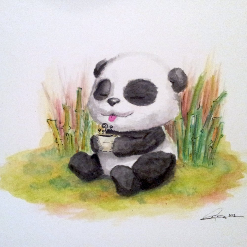Картинки панды для срисовки