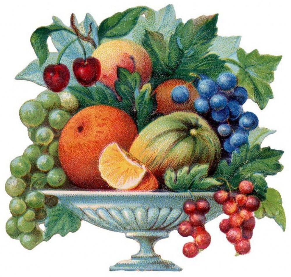 Ваза с фруктами на столе