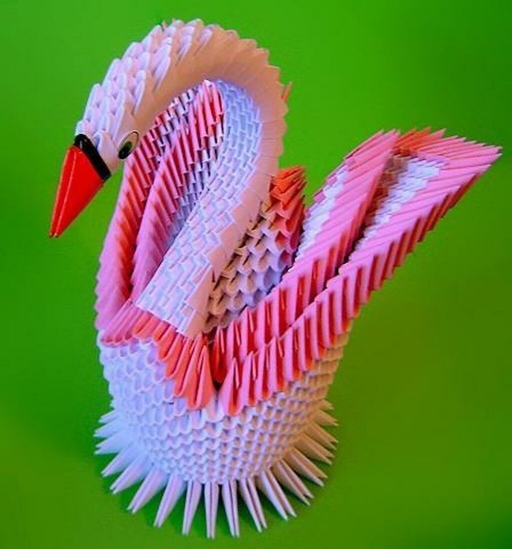 Оригами лебедь