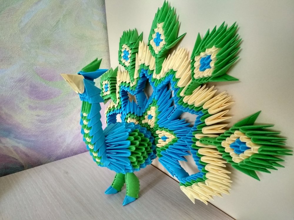 Модульное оригами Жар птица