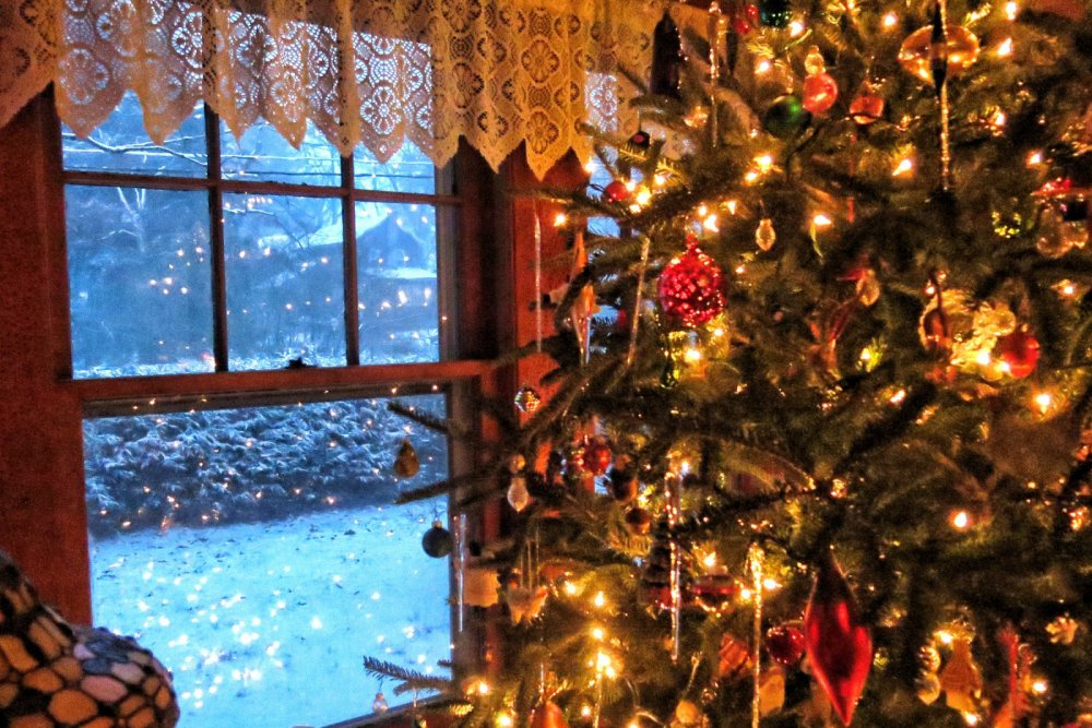 Новогодняя елка на окно