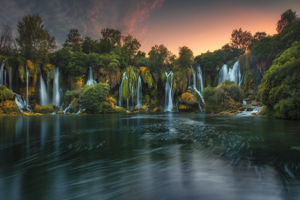Босния и Герцеговина водопад Кравице обои