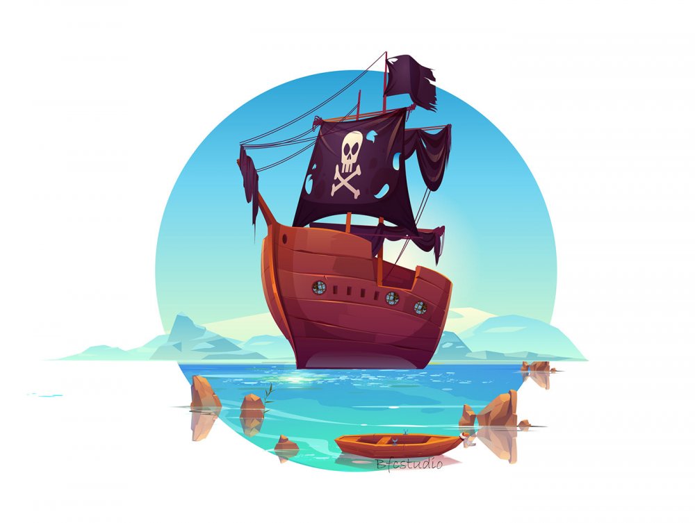 Пиратский корабль картинки