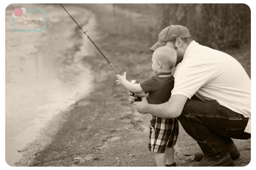Фотосессия рыбалка сын с папой