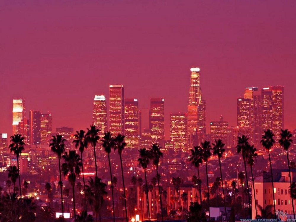 Лос Анджелес Даунтаун закат