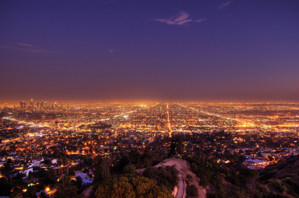 Лос-Анджелес Калифорния ночной