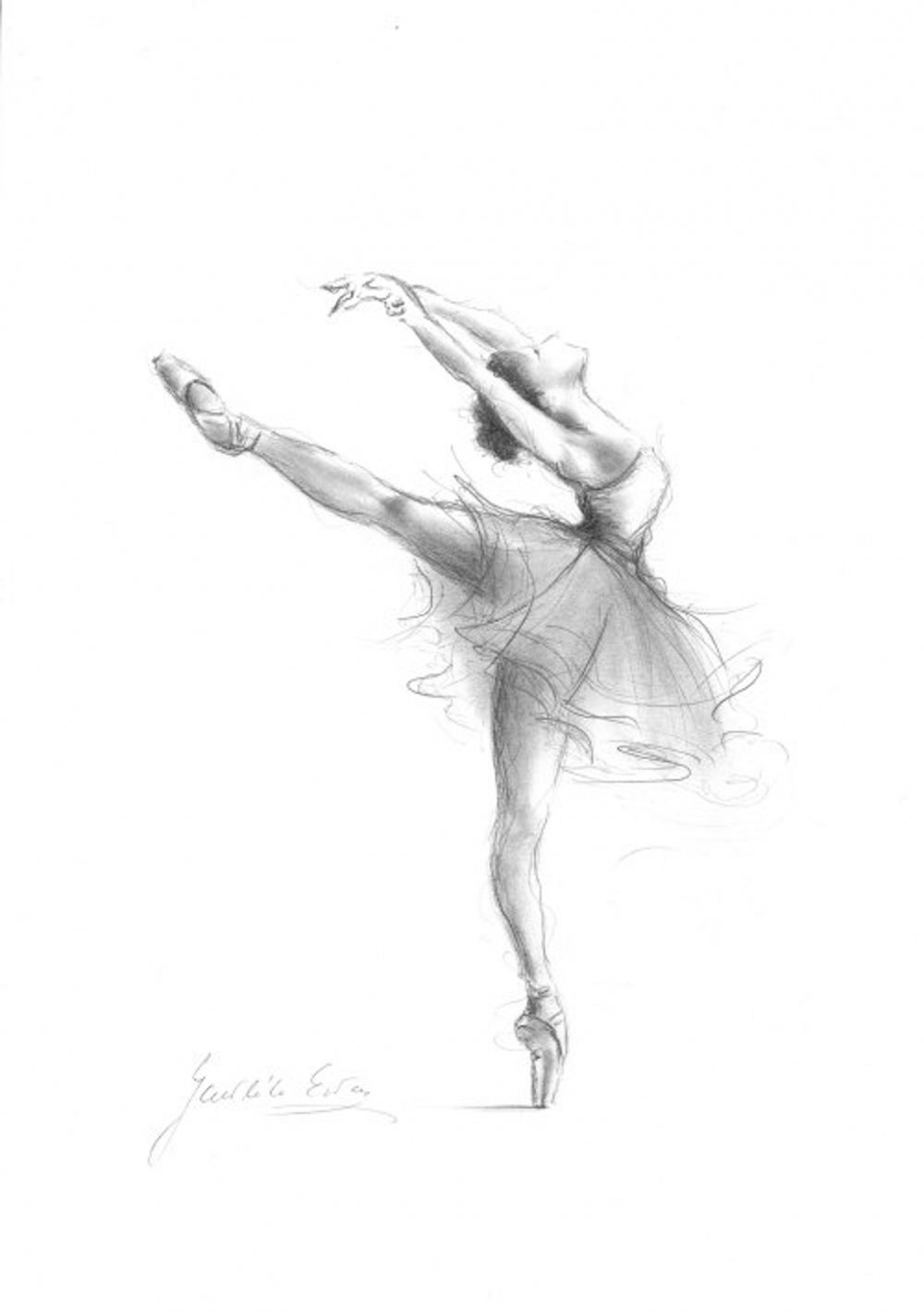 Красивая балерина рисунок