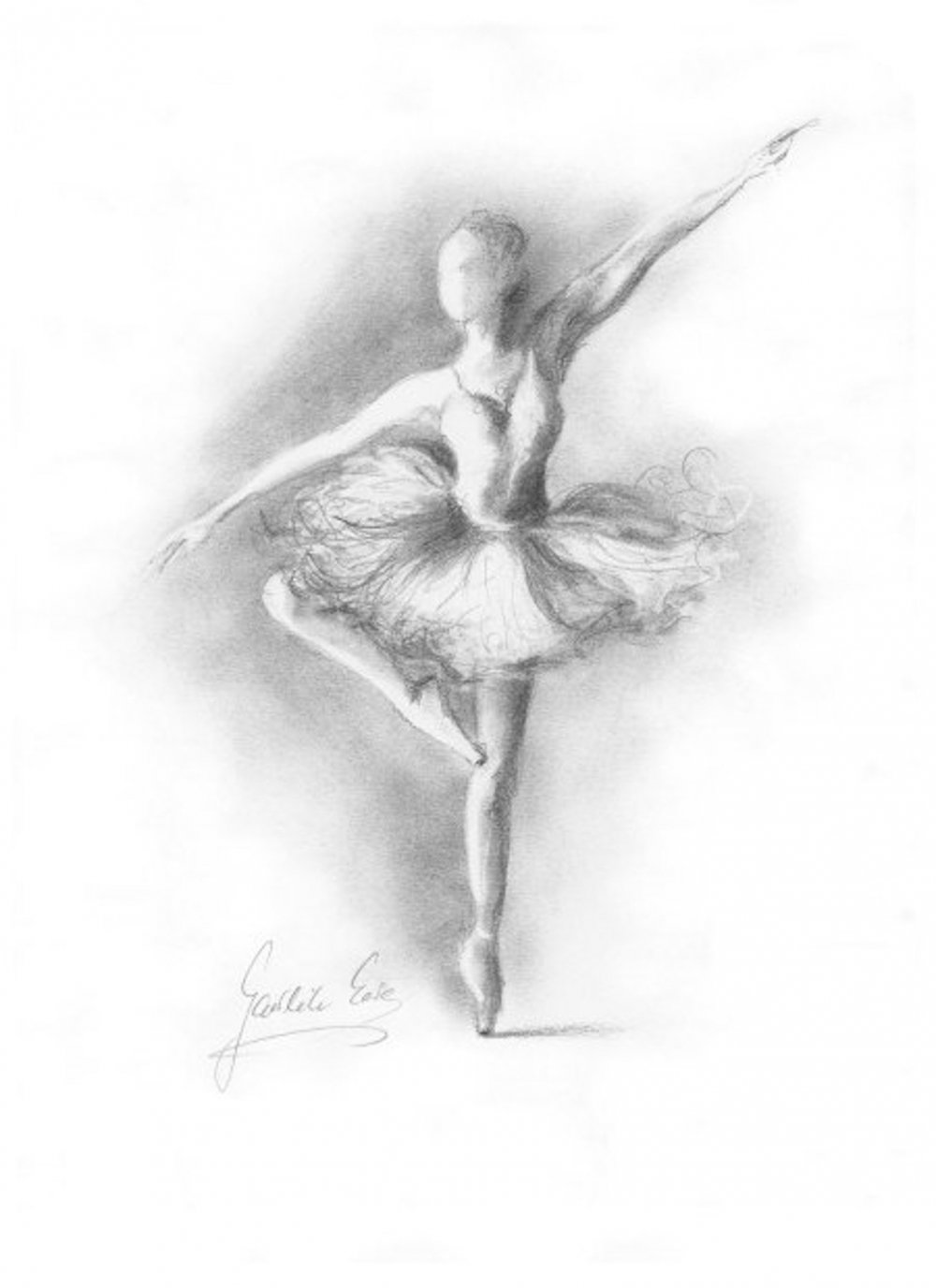 Балерина для рисования для детей