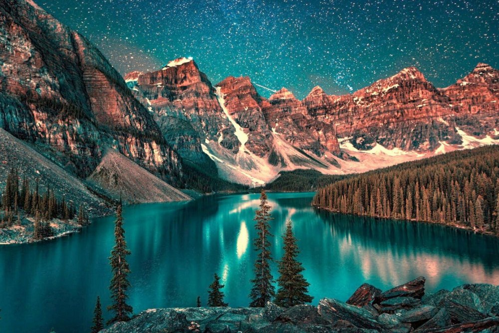 Озеро Морейн в Канаде