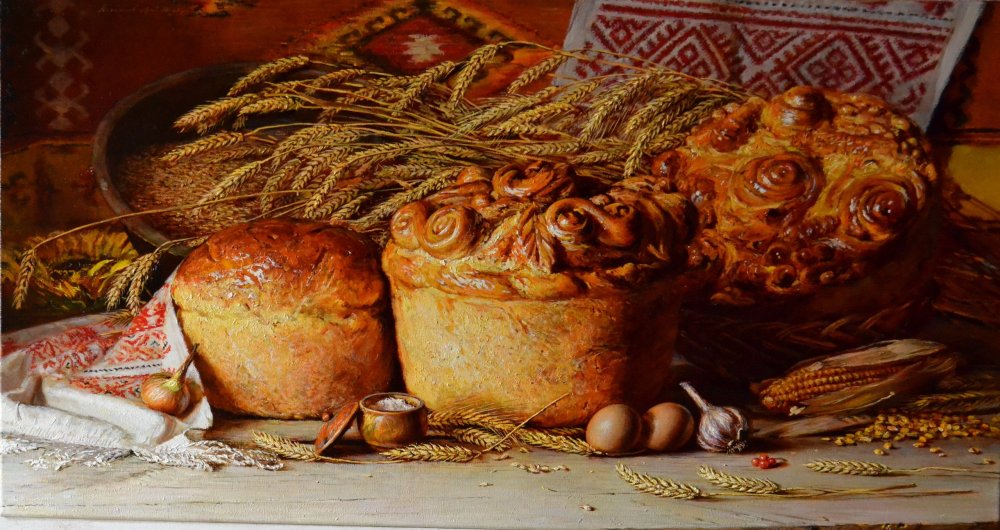 Юрий Николаев натюрморт с хлебом