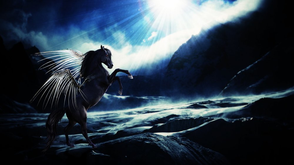 Сказочные лошади с крыльями