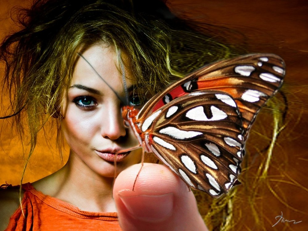 Женщина бабочка