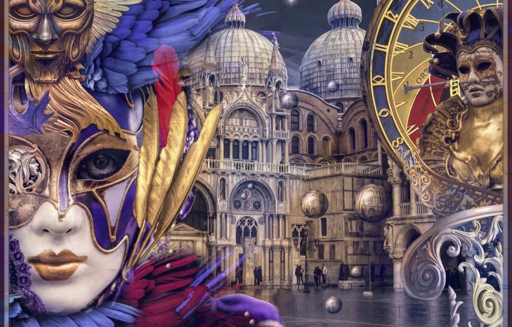 Венецианская маска карнавал в Венеции