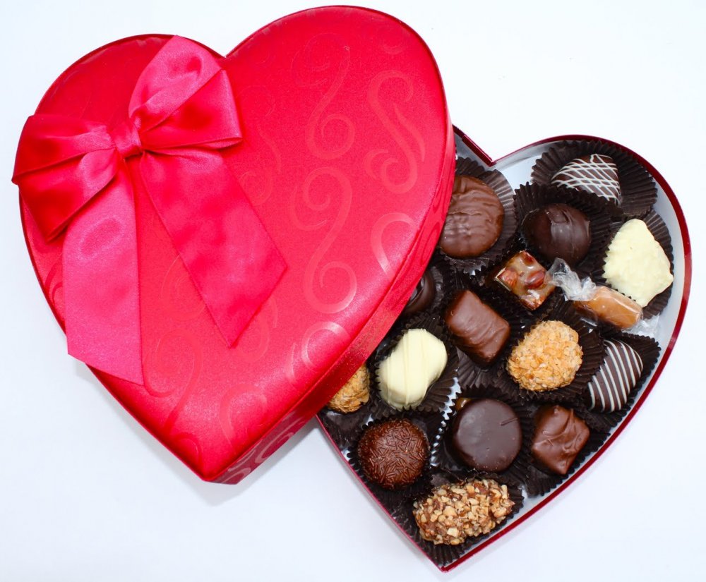 Шоколадные конфеты сердечки