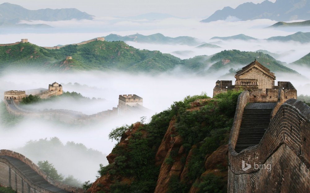 Великая китайская стена холмы