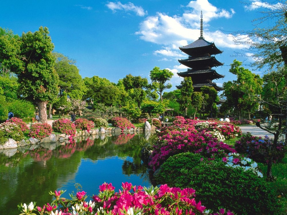 Японский Ботанический сад, Киото, Япония архитектура