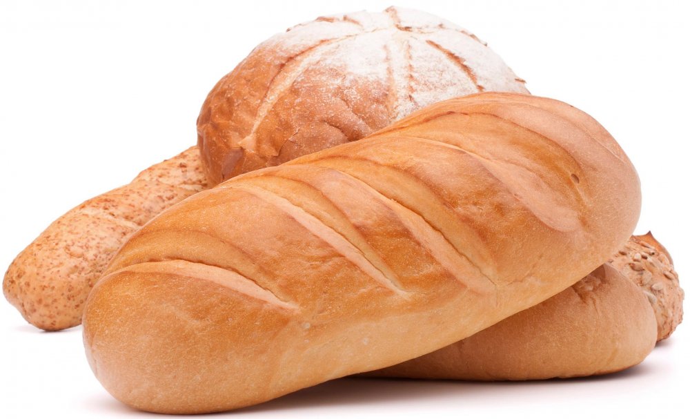 Хлеб на белом фоне