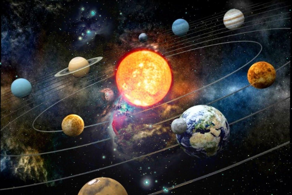Красивая Солнечная система
