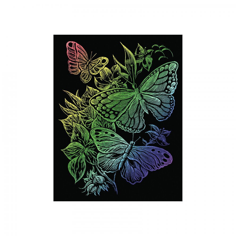 Гравюра Royal & Langnickel бабочки (RAINMIN-102) цветная основа