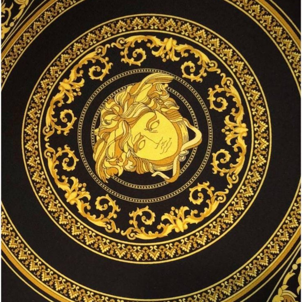 Versace Black Gold logo тарелки