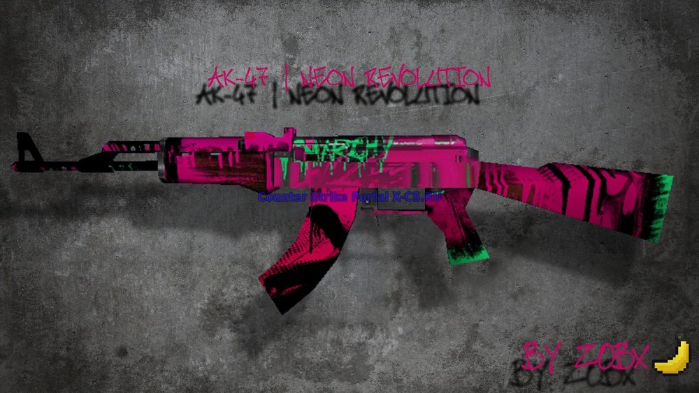 CS go AK 47 неоновая революция