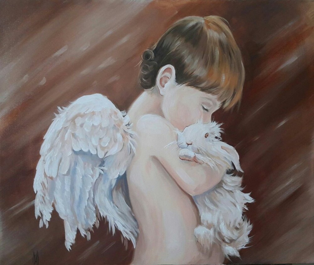 Картины маслом ангелы