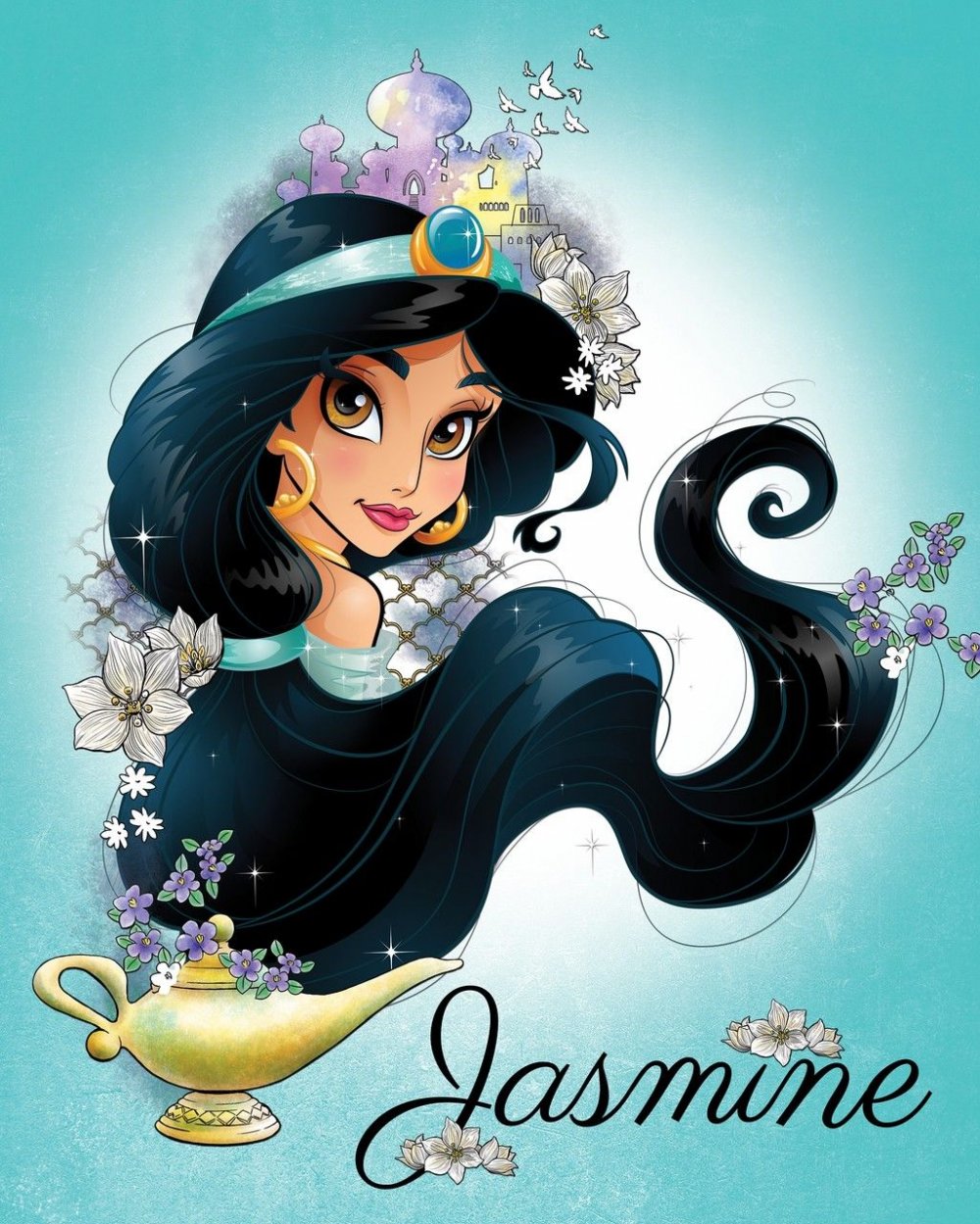 Рисунок Жасмин принцесса Жасмин