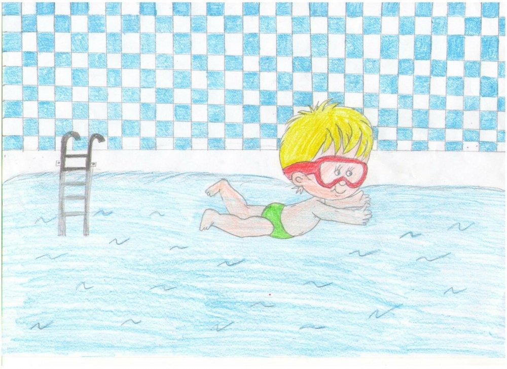 Спорт плавание для рисования