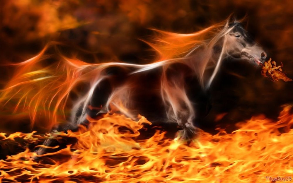 Огненная лошадь картинки