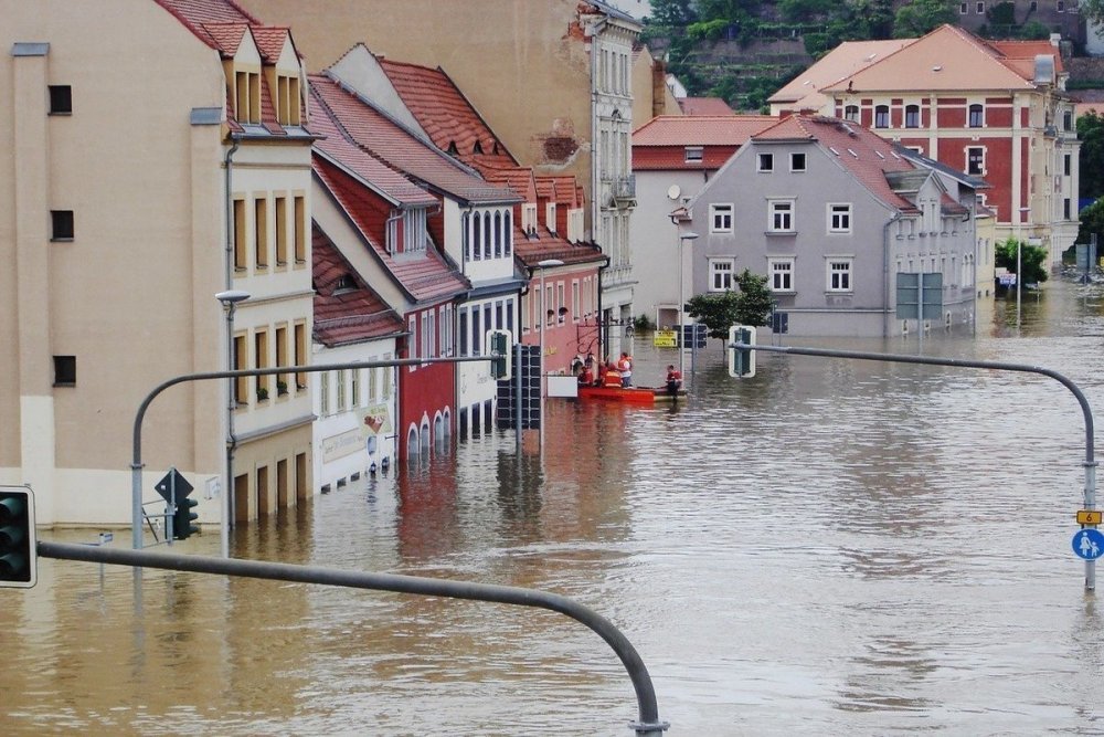 Наводнение на Рейне вчера Германия