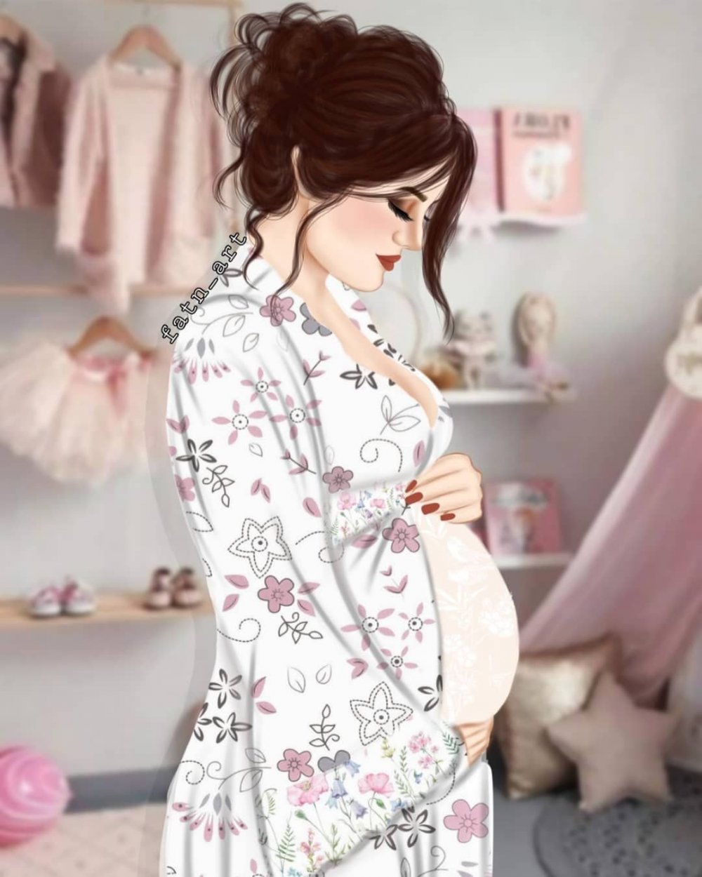Беременная женщина арт