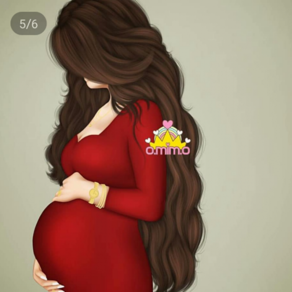 Беременная девушка арт