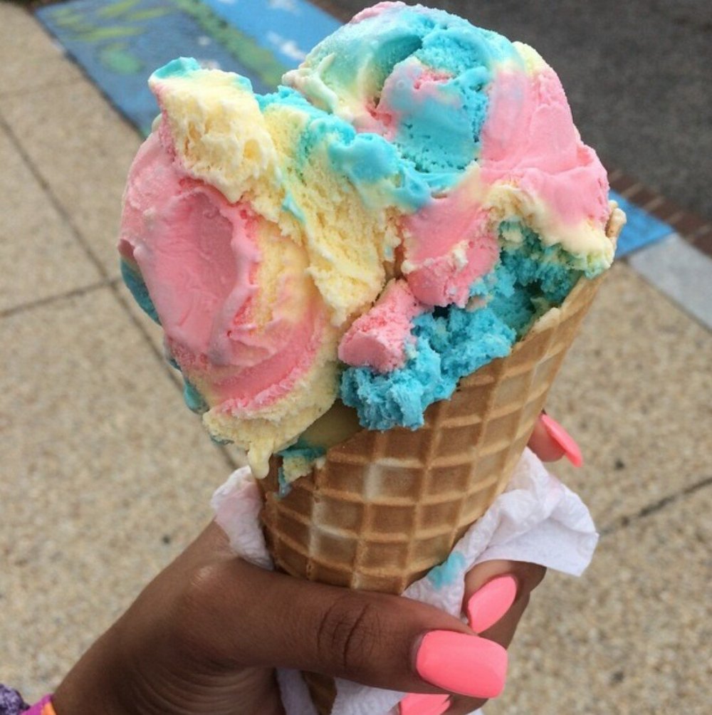 Цветное мороженое