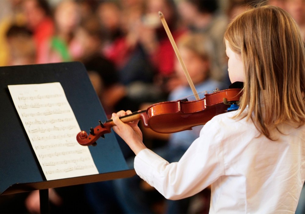 Девочка со скрипкой в муз школе